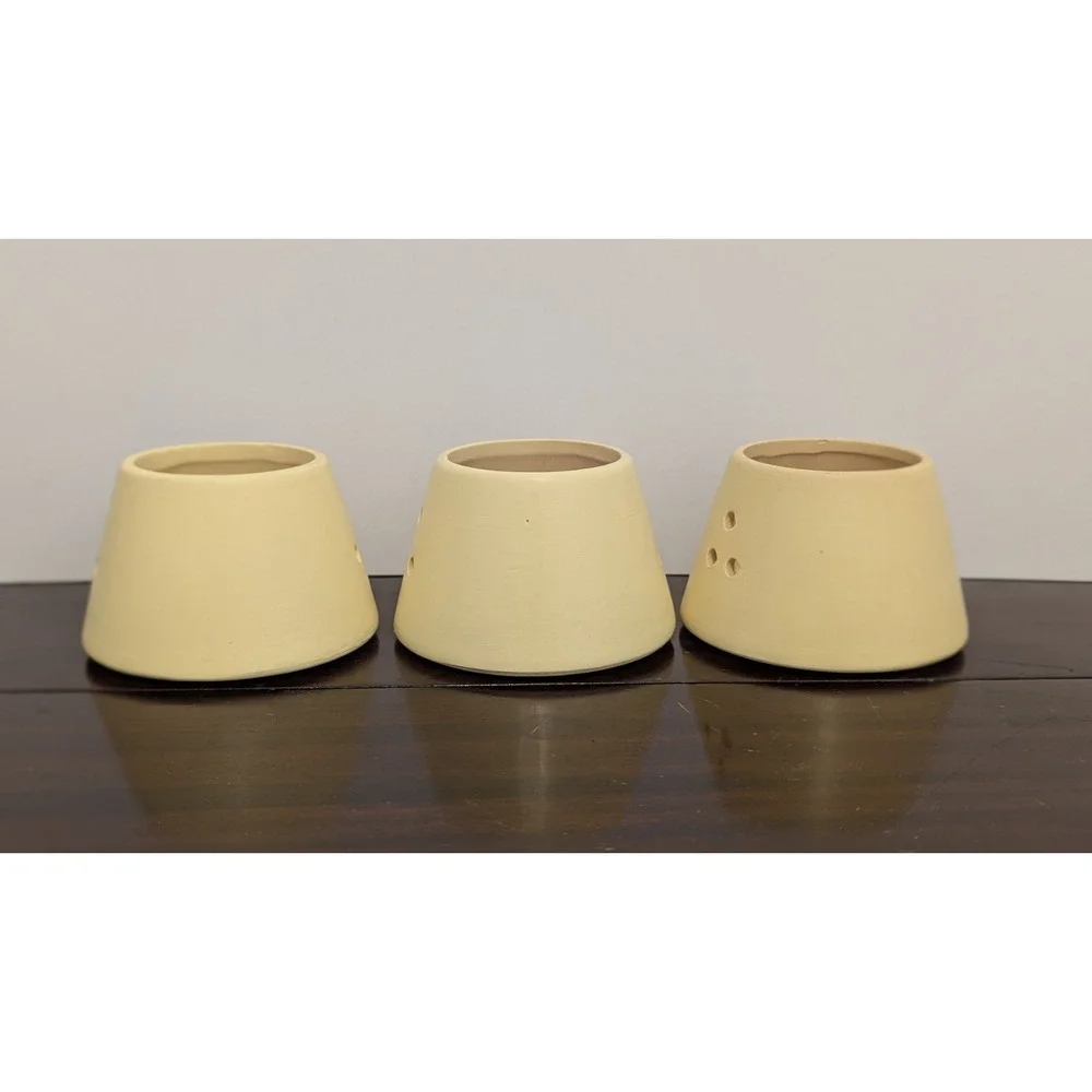 Set of 3 Rooster Ceramic Candle Shades Farmhouse Country Votive Tealight Covers